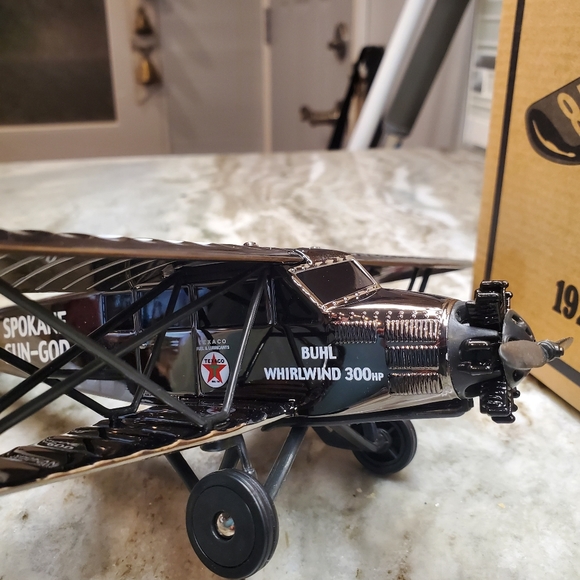 2001 TEXACO 1929 BUHL CA6 SESQUIPLANE SPOKANE SUN GOD COLLECTOR PLANE TOY BANK - Picture 9 of 16